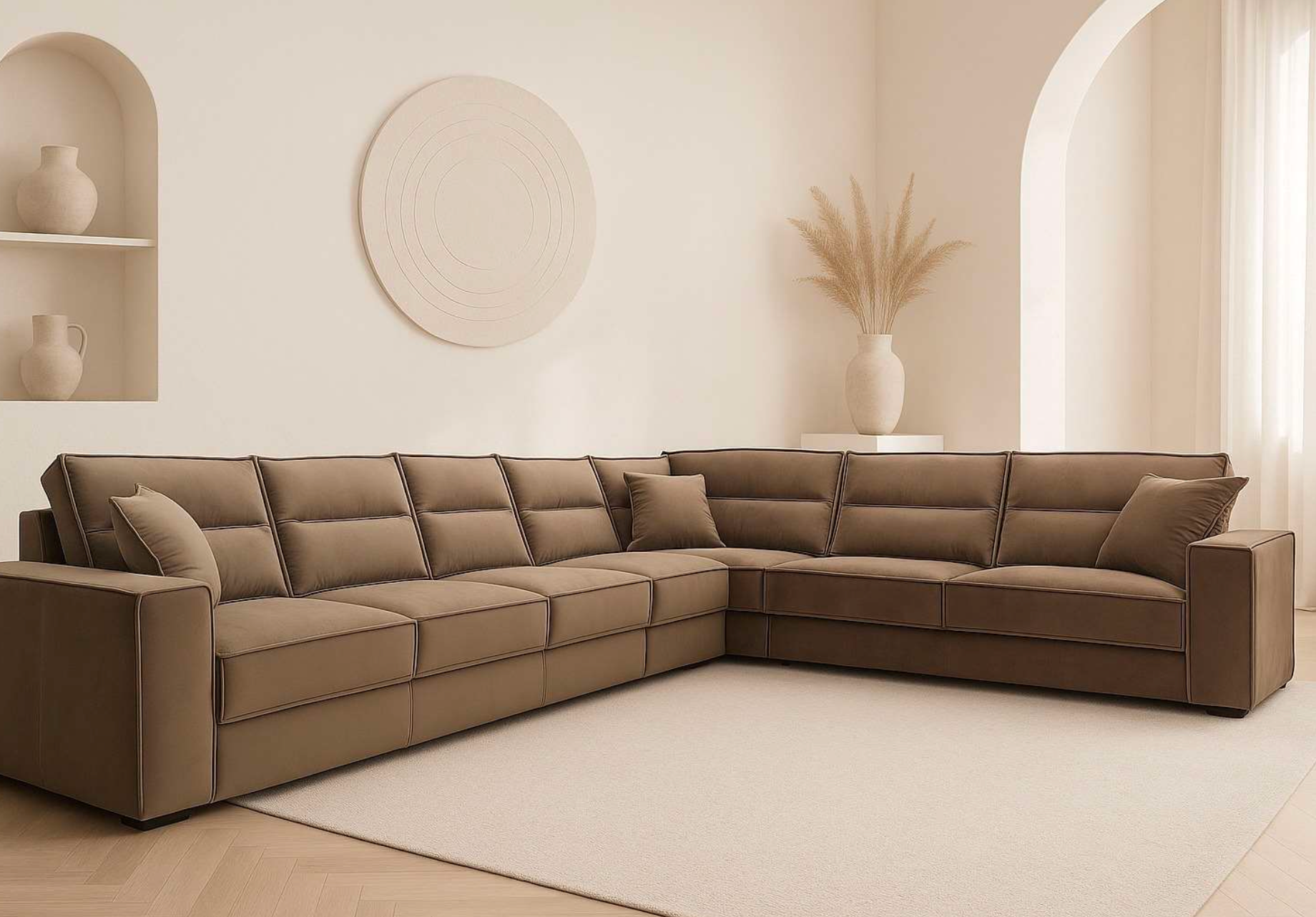 Hoekbank | MONORA | Taupe