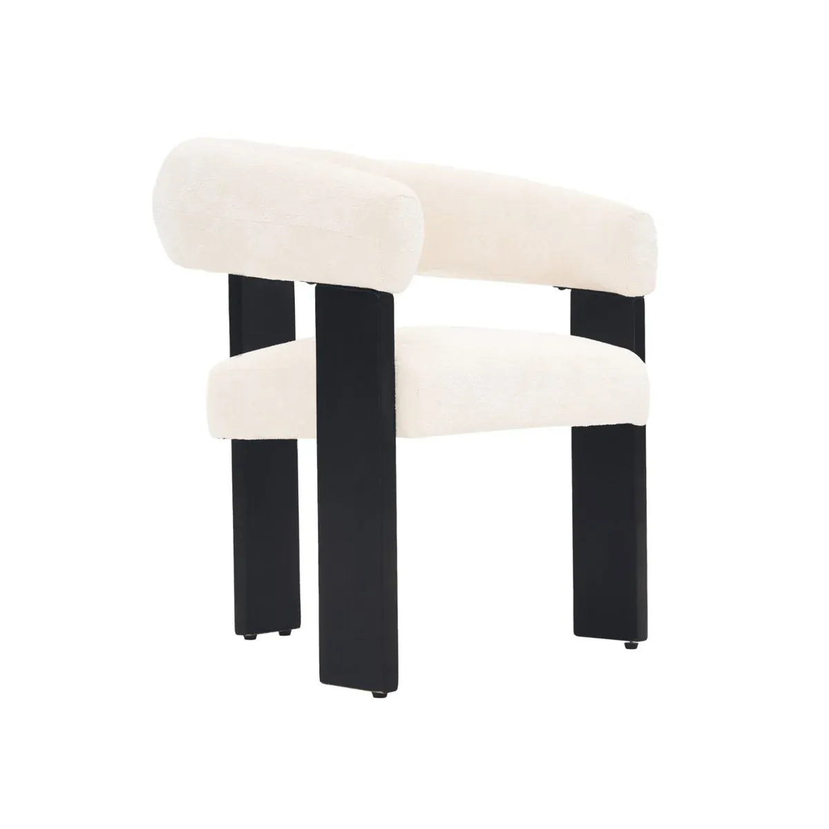 Stoel Japandi Sara ZB-5698 Wit - Zwarte poten