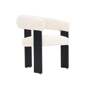 Stoel Japandi Sara ZB-5698 Wit - Zwarte poten