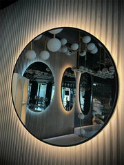Spiegel Mirror with Light MT-92 Black Line 100x100