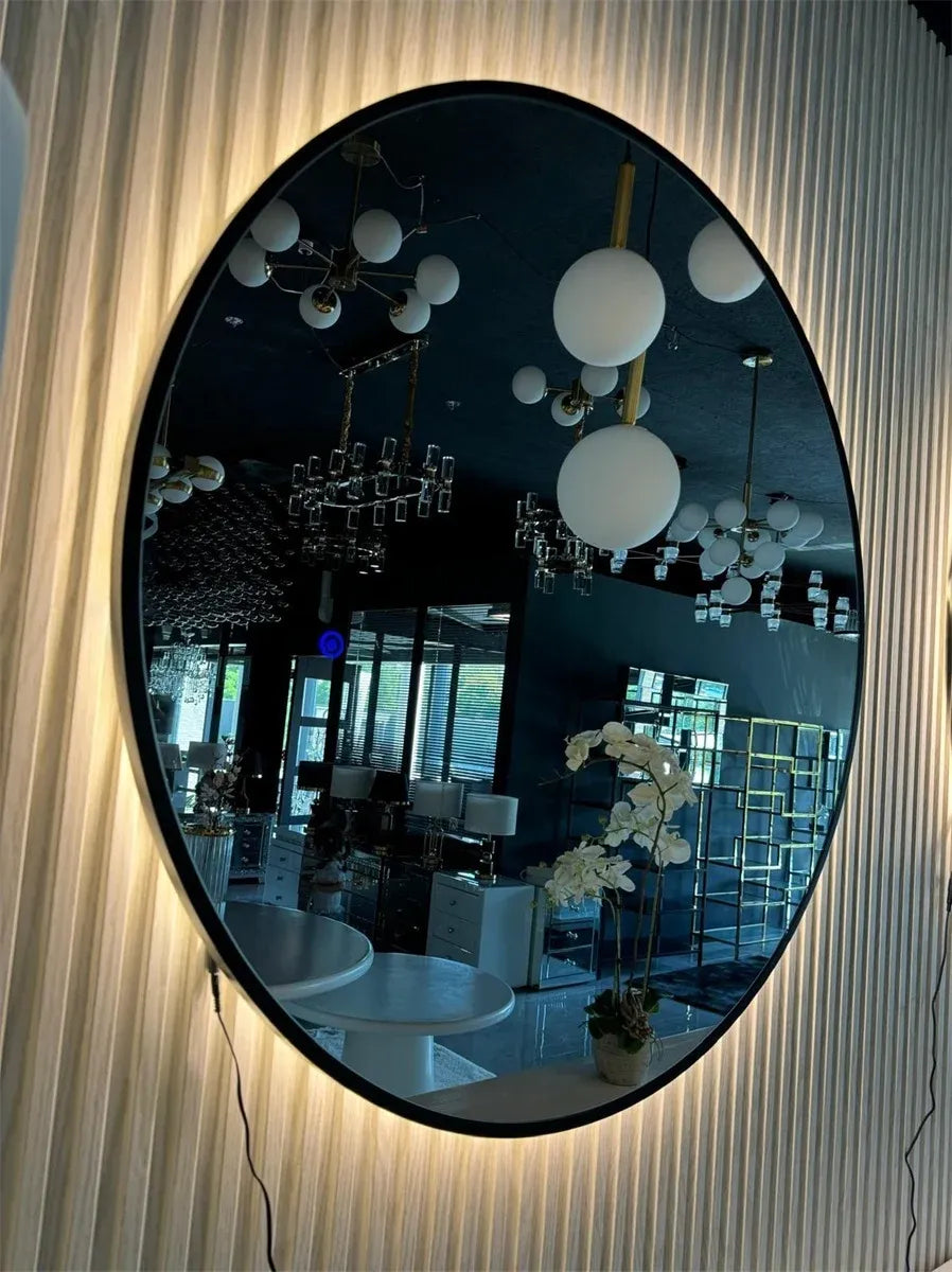 Spiegel Mirror with Light MT-94 Black Line 120x120