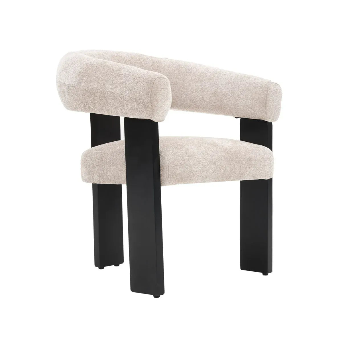 Stoel Japandi Sara ZB-5698 Taupe - Zwarte poten