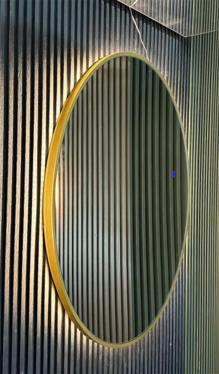 Spiegel Mirror with Light MT-95 Gold Line 100x100