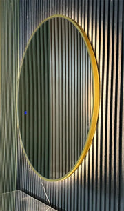 Spiegel Mirror with Light MT-97 Gold Line 120x120