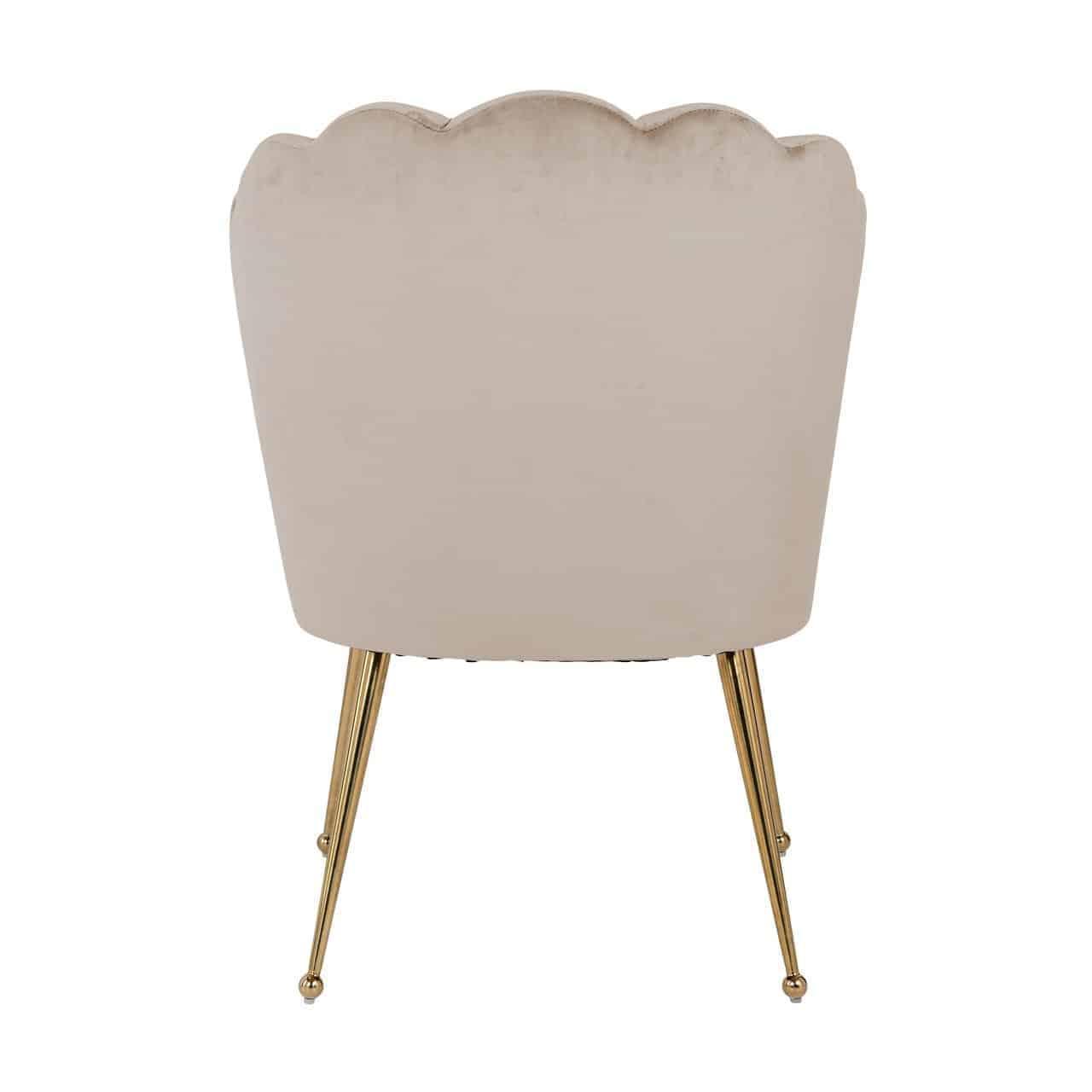 Stoel Pippa kaki fluweel/goud (Quartz Khaki 903)