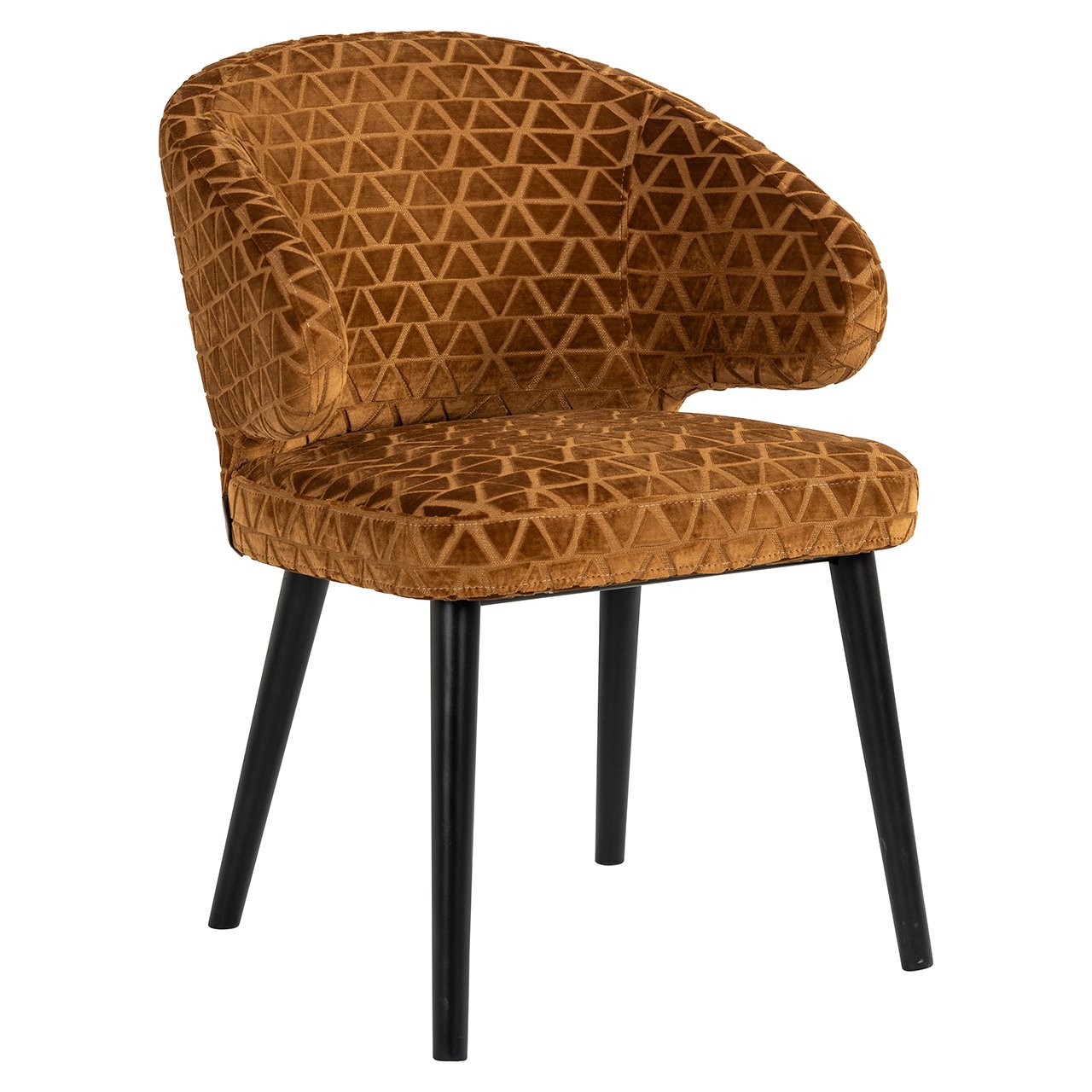 Eetkamerstoel Indigo goud driehoek (Driehoek 2013 oud goud)