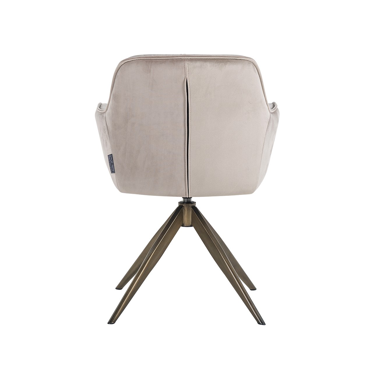 Draaistoel Aline khaki fluweel brandvertragend (FR-Quartz 903 Khaki)