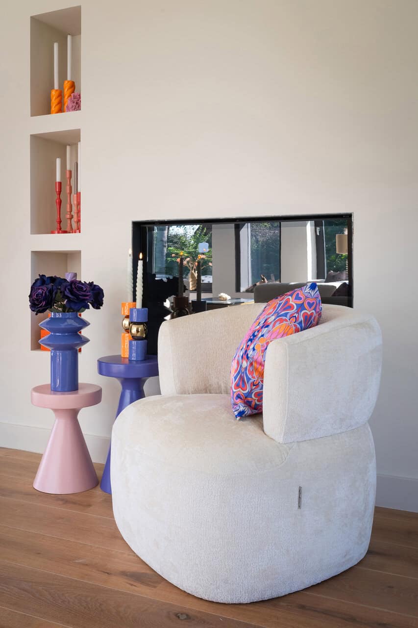 Bijzettafel Kimble paars groot 30Ø (Purple)