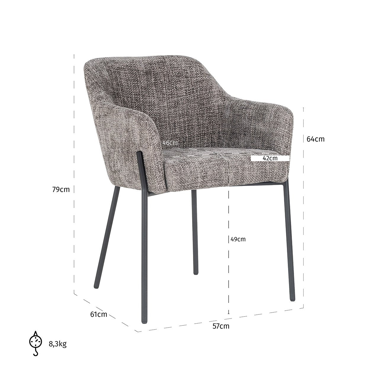 Stoel Fay hout renegade (Renegade hout 108)