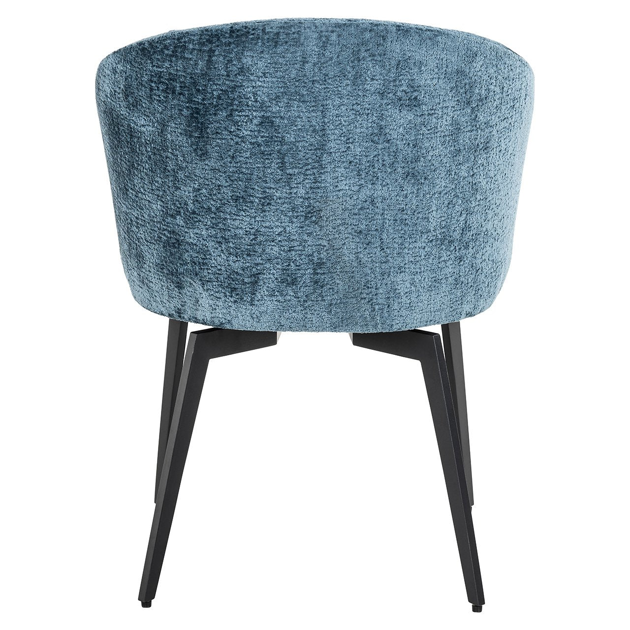 Stoel Amphara blauwe chenille brandvertragend (Bergen 601 blauwe chenille)