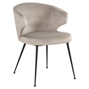 Stoel Xandra kaki fluweel (Quartz Khaki 903)