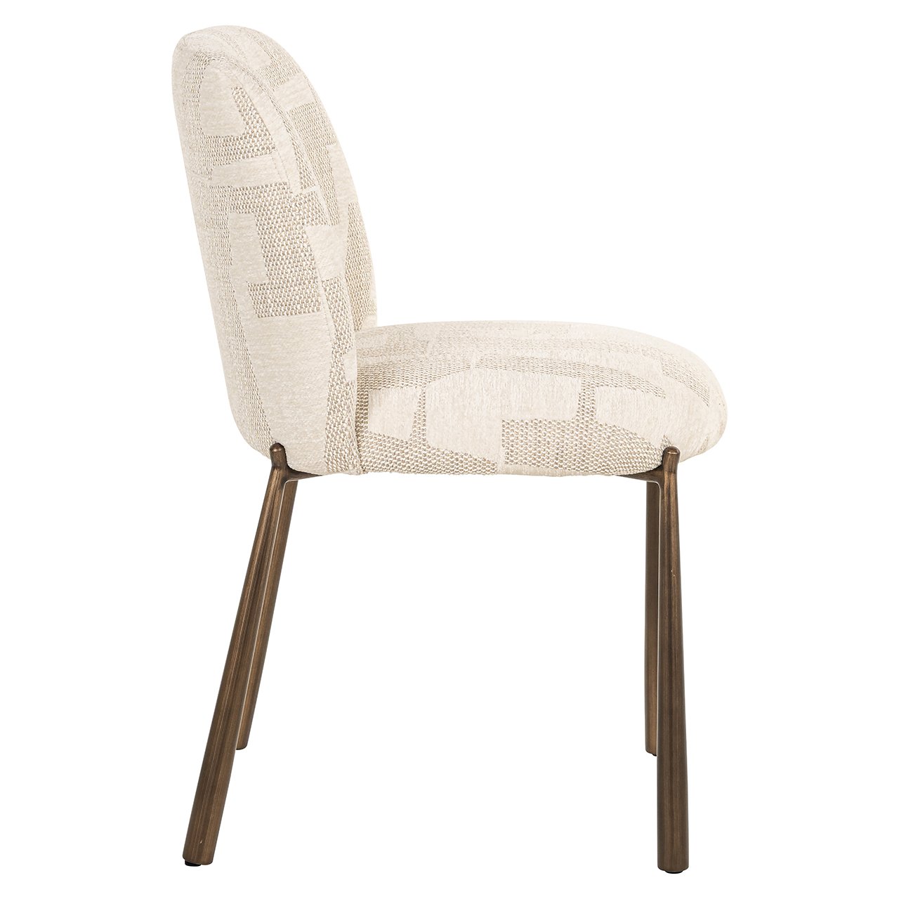 Eetkamerstoelen Lana beige graffic (set van 2) (Beige graffic)