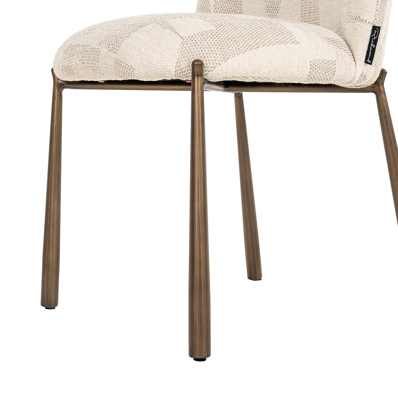 Eetkamerstoelen Lana beige graffic (set van 2) (Beige graffic)