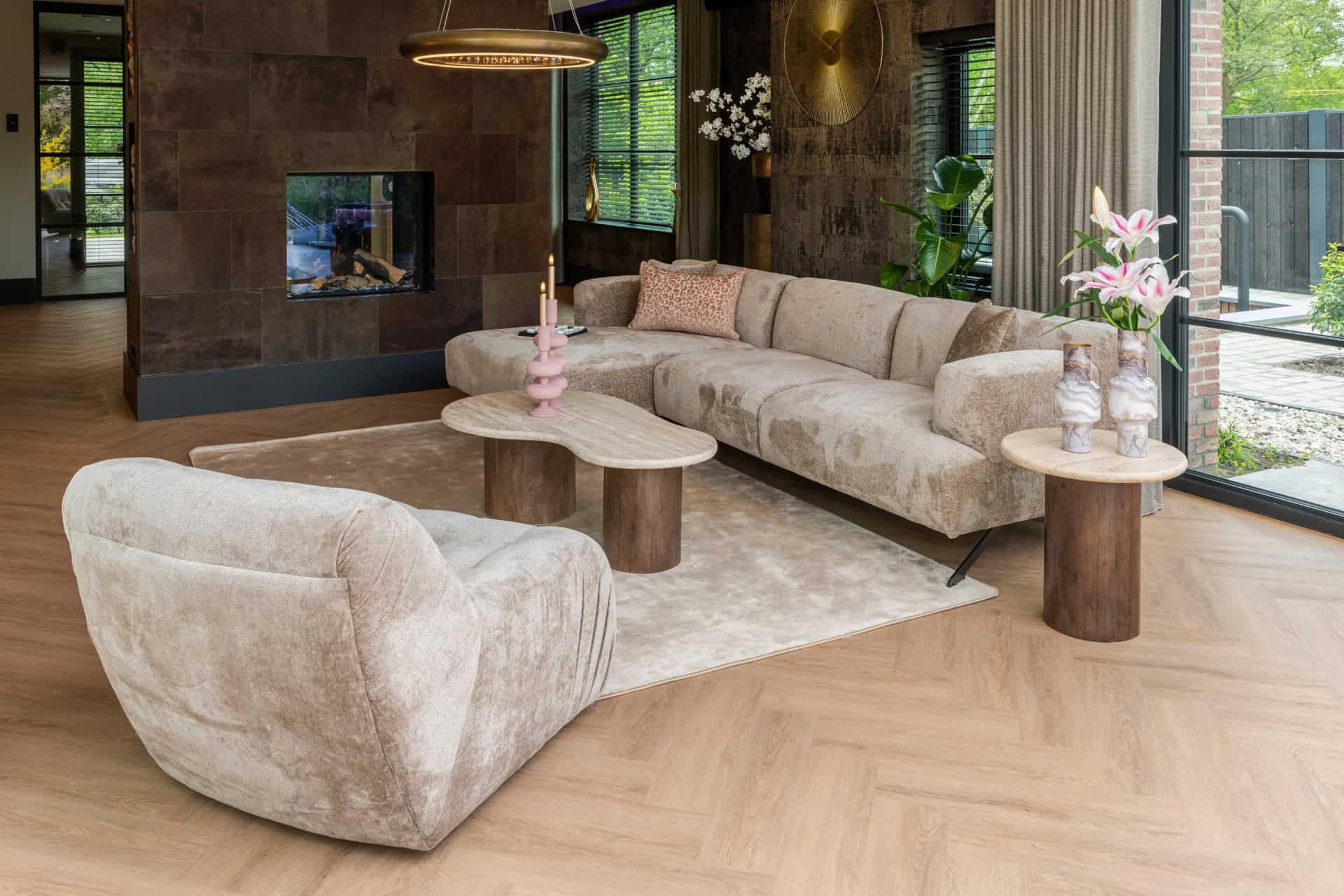 Bijzettafel Douglas 50Ø (Brown)