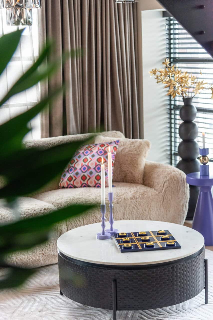 Bijzettafel Kimble paars groot 30Ø (Purple)