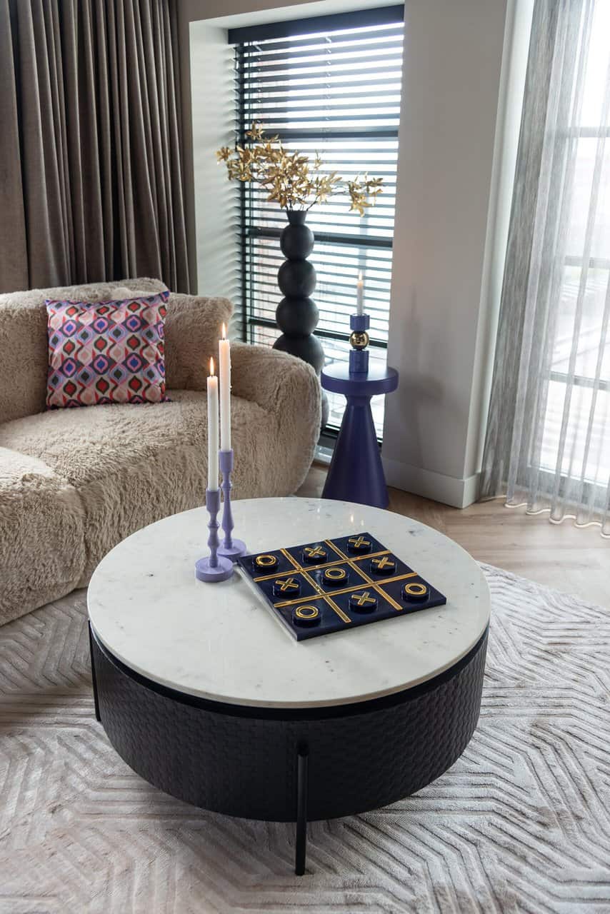 Bijzettafel Kimble paars groot 30Ø (Purple)