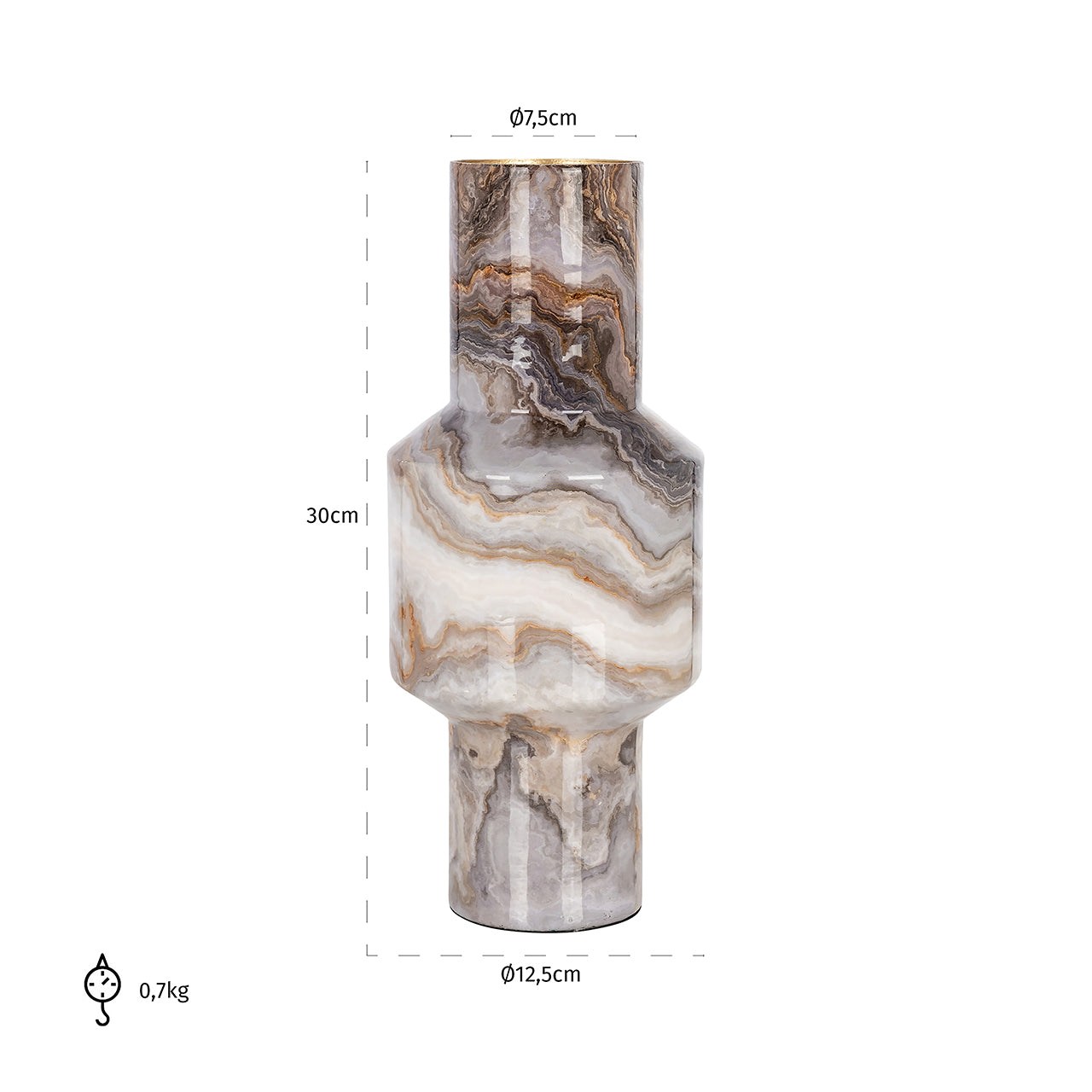 Vaas Noia klein (Brown)