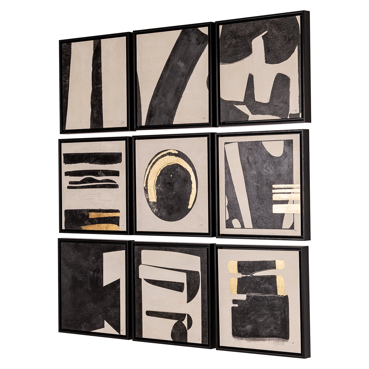 Wall art Gabri set van 9 (Black/white)