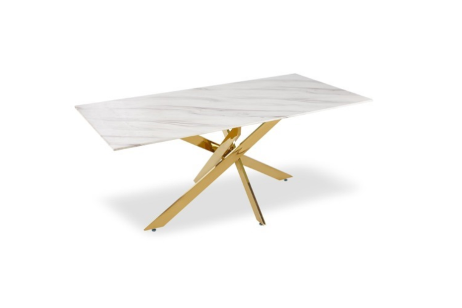 Eettafel 'Olivia' 150cm — Poten in Goudkleur