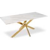 Eettafel 'Olivia' 150cm — Poten in Goudkleur