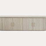 Dressoir Vionna 180 – Verticale Nerfstructuur en Echt Marmeren Blad