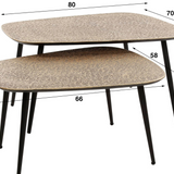 Salontafel — XXL metallic — Set van 2