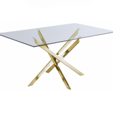 Eettafel 'Olivia' 150cm — Poten in Goudkleur