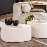 Salontafel — Driehoekige steen — Set van 2 — Marmer composiet 