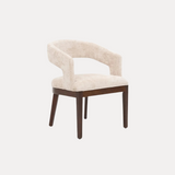 Japandi Stoel Curve – Cream Donkerbruin