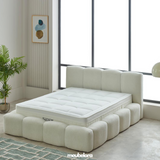 Elena Bed - Off White Bouclé