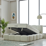 Elena Bed - Off White Bouclé