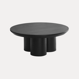 Koninklijke Salontafel Rond – Zwart eiken