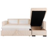 Hoekbank BALI Beige met Opbergruimte en Slaapfunctie