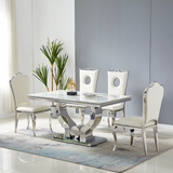 Eettafel 'Trophee' 180cm — Poten in Zilverkleur