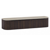 Zwevend Tv-Meubel - 200 cm - Travertine Walnut