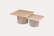 Salontafelset Madera Duo – Marmerlook in Natuurtint