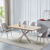 Eettafel 'Olivia' 180cm — Poten in Zilverkleur