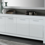 Dressoir Modena 4 Deuren - Witte Hoogglanslak 