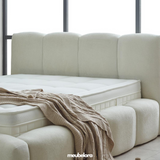 Elena Bed - Off White Bouclé