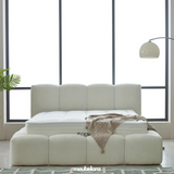 Elena Bed - Off White Bouclé