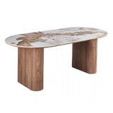 Eettafel LEONORA 210 cm Glanzend Steen Pandora
