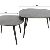 Salontafel Rock organisch — Set van 2