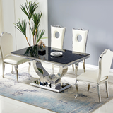 Eettafel 'Trophee' 150cm — Poten in Zilverkleur