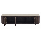 Zwevend Tv-Meubel - 200 cm - Travertine Walnut