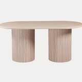 Eettafel Loma Ovale – Marmer in Licht Eiken