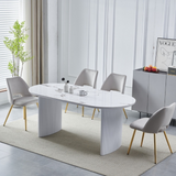 Eettafel 'Mina' 180cm Ovaal — Poten Wit