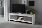 Tv Meubel Modena - 160cm - Wit Grijs Hoogglanslak 