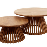 Salontafel Tweak Conisch — Set van 2 — Zand Mangohout