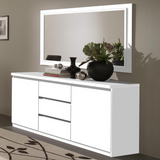 Dressoir Rome - 165cm - 3 Deuren 2 Lades - Wit Hoogglanslak 