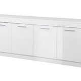 Dressoir Modena 4 Deuren - Witte Hoogglanslak 